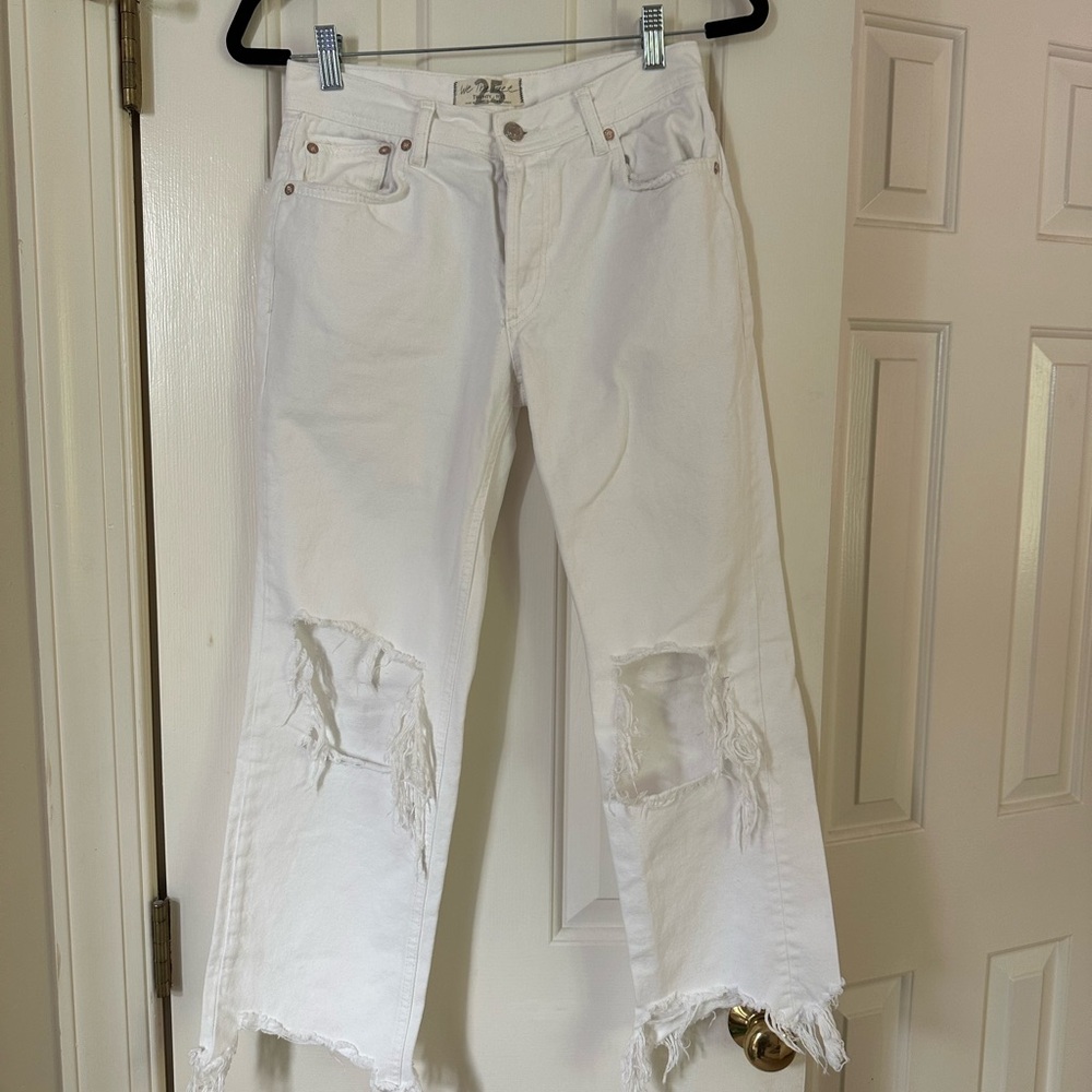 White Free People Maggie Jean